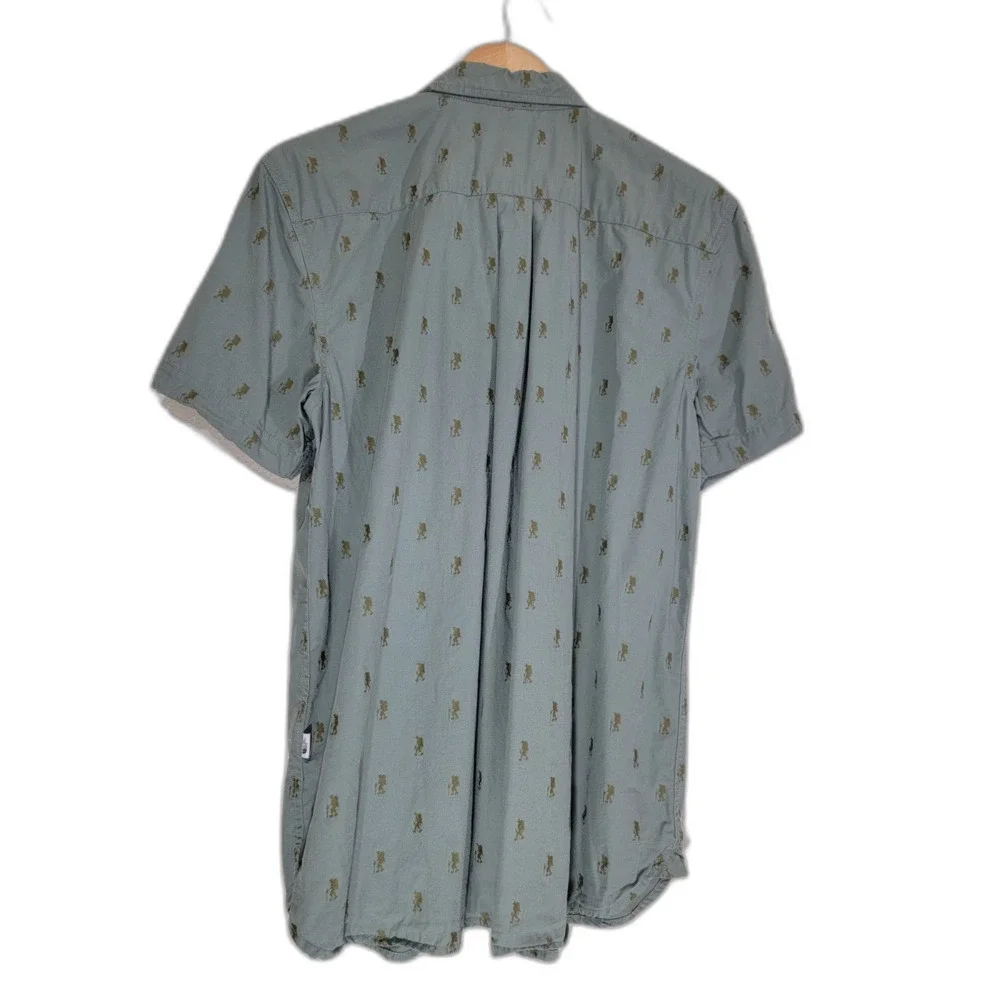 North Face Men's AOP All Over Print Short Sleeve Button Shirt - Large - Picture 2 of 6